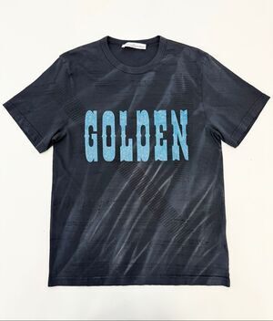 Golden Goose Black Cotton Short Sleeve Round Neck Graphic T-Shirt Small Distress